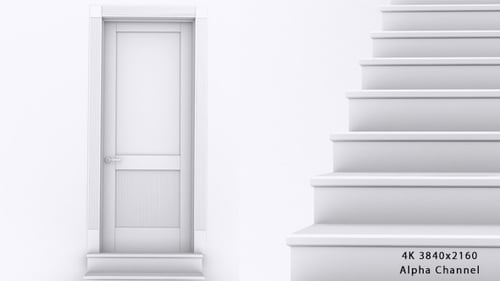 Staircase to Door Open