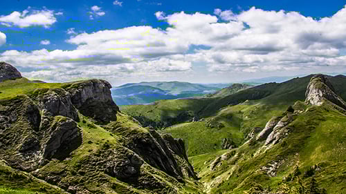 Dramatic Clouds Over the Mountain