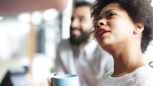 Happy Creative Team Drinking Coffee In Office 24