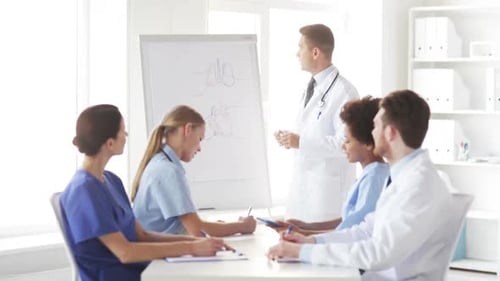 Group Of Doctors On Presentation At Hospital 1