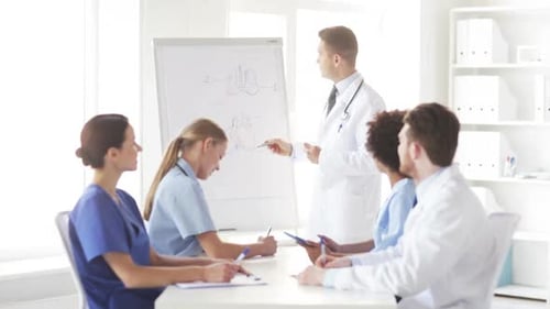 Group Of Doctors On Presentation At Hospital 3