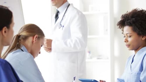 Group Of Doctors On Presentation At Hospital 7