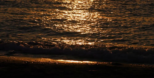 Seaside and Shiny Sunlight in the Morning Sunrise