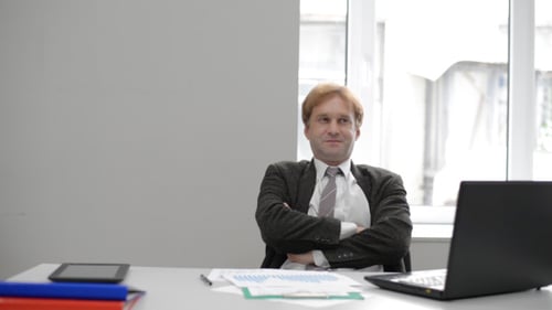 Relaxing Happy Successful Businessman