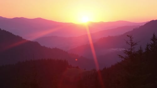 Majestic Mountain Sunrise Time Lapse