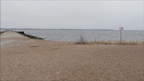 Brown Sand on the Seaside of the Beach