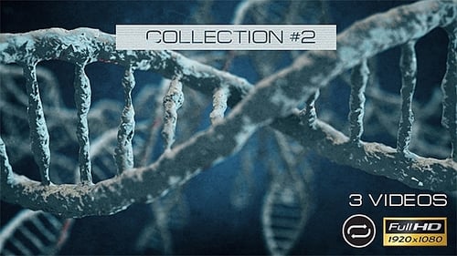 Rotating Textured DNA Double Helix Animation Background