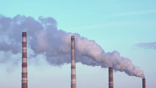 Polluting Factory at Sunset 003