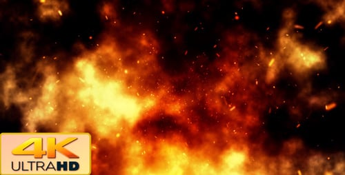 Dynamic Fire Flames and Embers Animated Background