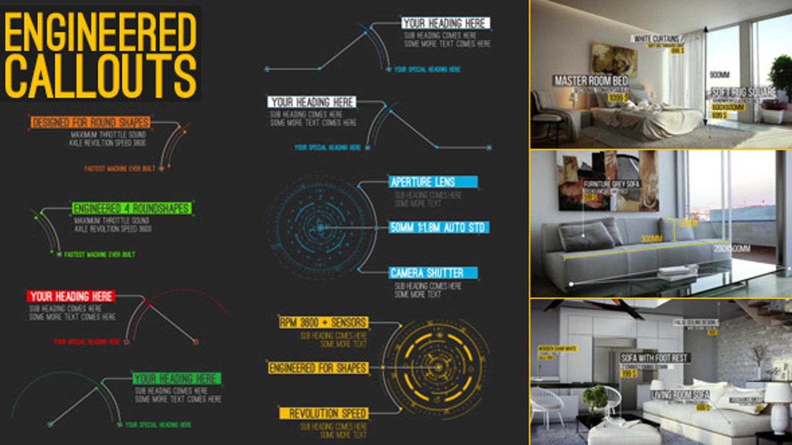 Engineered Call-Outs, Elements ft. arrow & chart - Envato