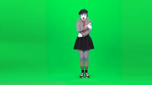 Pantomime benimmt sich wie kalt, dann heiß