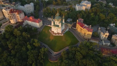 Church on Top of a Hill Religious Building Architecture Kyiv Ukraine