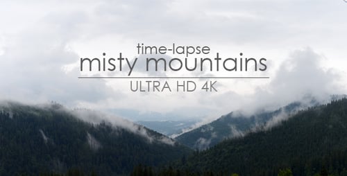 Mountain Meadow with Forest and Cabin Under Cloudy Sky