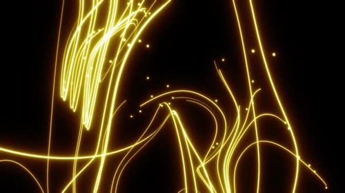 Abstraktion des dynamischen Hintergrundlichts zufälliger gelber Linien
