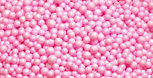 Close Up of Pink Styrofoam Balls