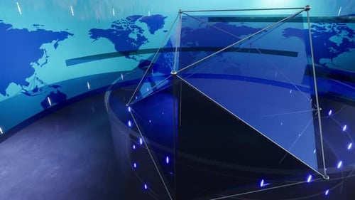 Weltkarte Blauer Hintergrund 4K