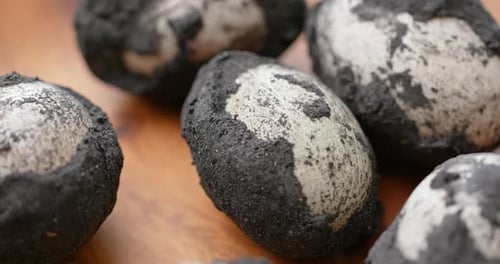 Close Up of Salted Duck Eggs