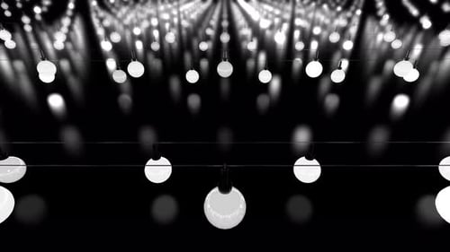 Animated Light Bulb Array Creates Dynamic Party Background