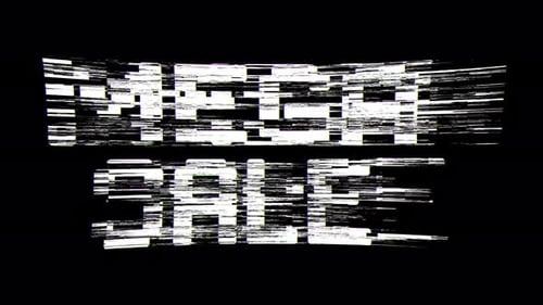 Mega Sale Glitch Text Animation