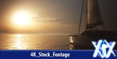 Sailboat on the Sea at Sunset