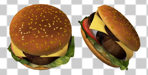 Hamburger mit Alphakanal