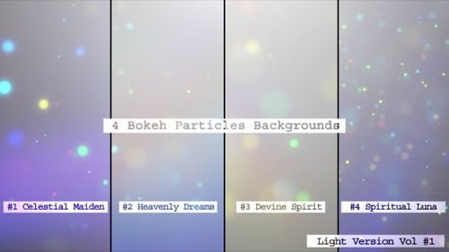 Abstract Shimmering Bokeh Particles Animated Backgrounds Pack
