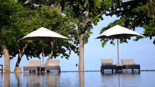 Luxury Vacation In Outdoor Resort Pool At Beach