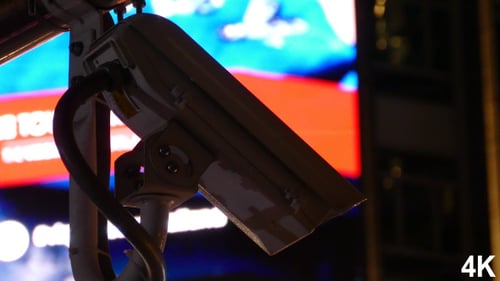 Security Camera Close Up at Night