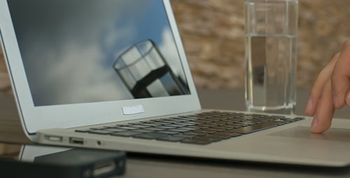 Scrolling on a Laptop