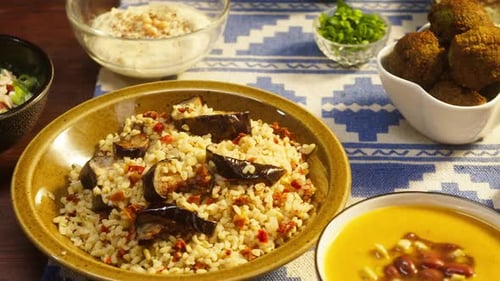 Middle Eastern Feast With Falafel and Soup