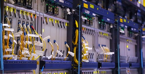 Network Cables and Servers in Data Center