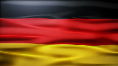 Realistic Waving German Flag Motion Graphic