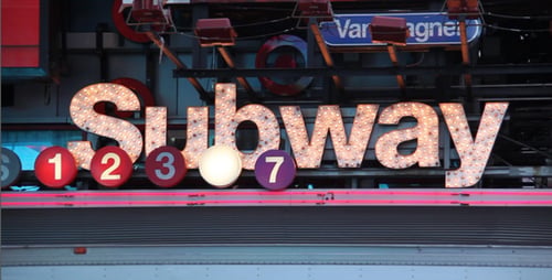 Subway Sign in New York City