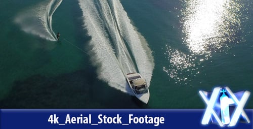 Aerial View Of Water Skier