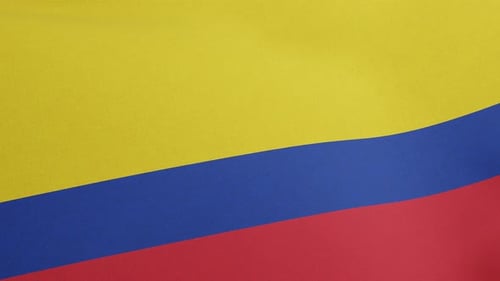 Realistic Waving Colombian National Flag Animation