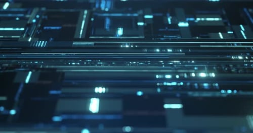 Dynamic Futuristic Digital Network Grid Flow