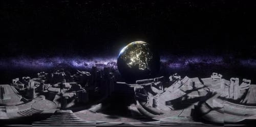Big Alien Mothership. VR 360 Virtual Reality