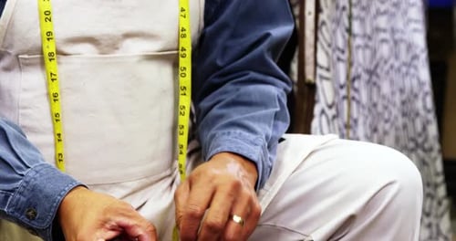 Craftsperson uses Hand Tools in Workshop Close Up