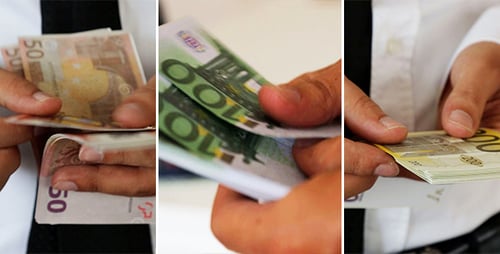 Contar billetes de euro