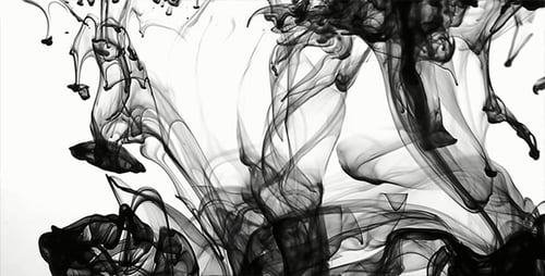 Black Silky Smoke on White