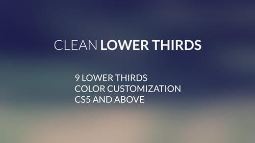 Clean LowerThirds | After Effects Template