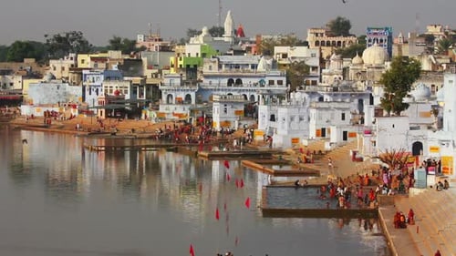 Ritual Bathing In Holy Lake - Pushkar India 4