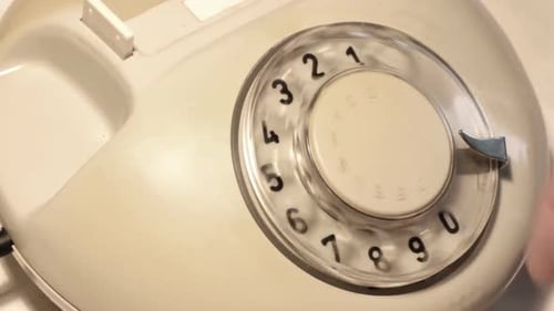 View On Old Telephone Dial