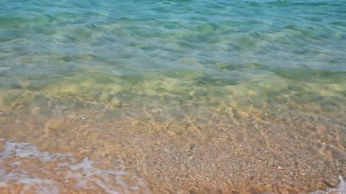 Turquoise Sea Water Waves And Sand Beach 2