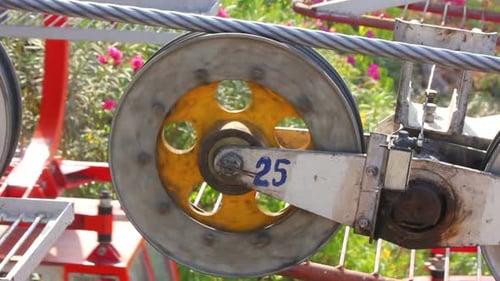 Funicular Wheel Closeup