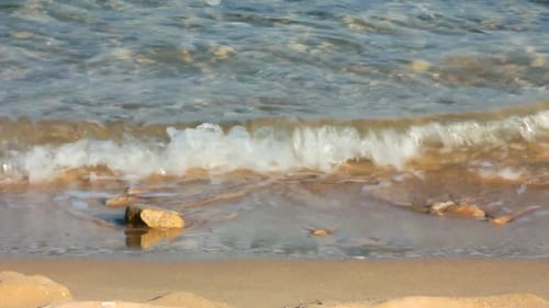 Turquoise Sea Water Waves And Stones 1