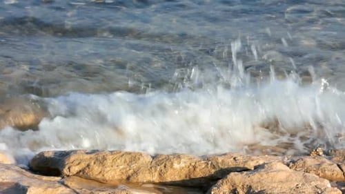Turquoise Sea Water Waves And Stones 5