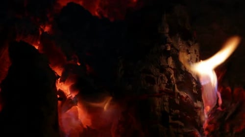 View On Flame At Night 1