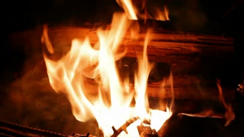 View On Flame At Night 3