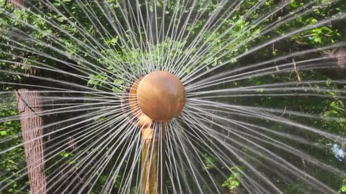 Sun Fountain Fragment In Petergof Park St. Petersburg Russia -